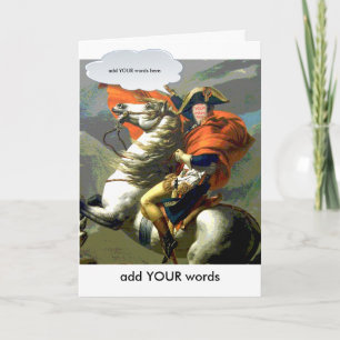 Napoleon på det Horsebackfaceinhole kortet Inbjudan