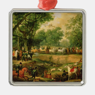 Napoleon på en jakt i den Compiegne skogen, 1811 Julgransprydnad Metall