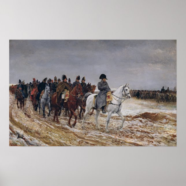 Napoleon på Kampanj 1814, 1864 Poster (Framsidan)