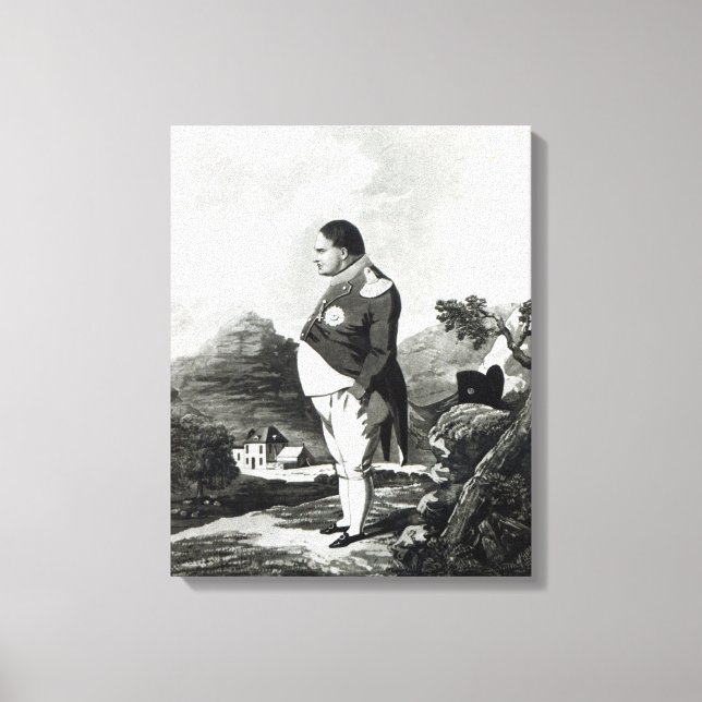 Napoleon på ön Saint Helena, 1820 Canvastryck (Framsida)
