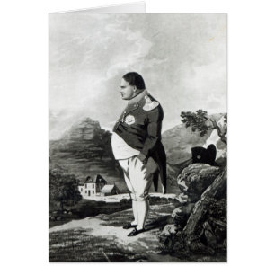Napoleon på ön Saint Helena, 1820 Hälsningskort