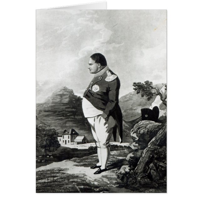 Napoleon på ön Saint Helena, 1820 Hälsningskort (Framsidan)