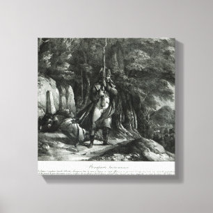 Napoleon på vaktpostarbetsuppgift canvastryck