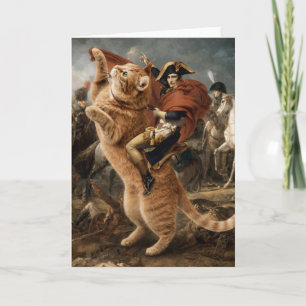 Napoleon ridande på jätte stridskatt kort