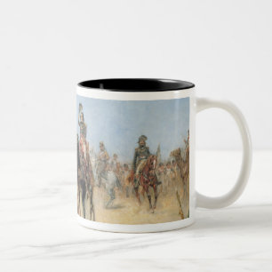 Napoleon som ankommer på en egyptieroas (olja kan Två-Tonad mugg