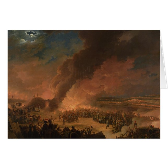 Napoleon som besöker bivouacsna hälsningskort (Framsidan Horizontal)