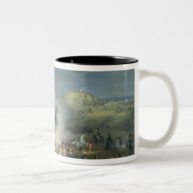 Napoleon som besöker en Bivouac Två-Tonad Mugg (Höger)