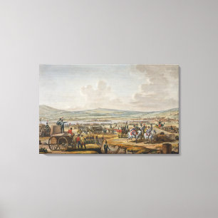 Napoleon som besöker Siegearbetena på Danzig, Canvastryck