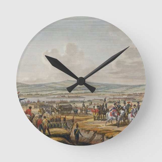 Napoleon som besöker Siegearbetena på Danzig, Rund Klocka (Framsida)
