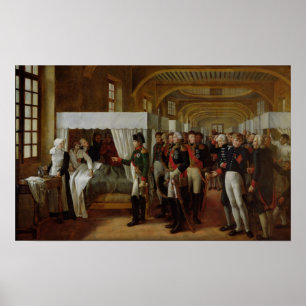 Napoleon som besöker sjukavdelningen av Invalides Poster