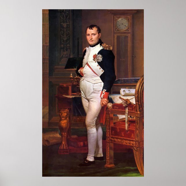 Napoleon som deltog i sin studie poster (Framsidan)