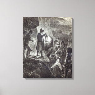 Napoleon som extricating Lanness artilleri Canvastryck