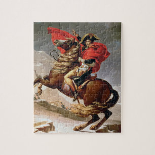 Napoleon som korsar alpernan, c.1800 (olja på pussel