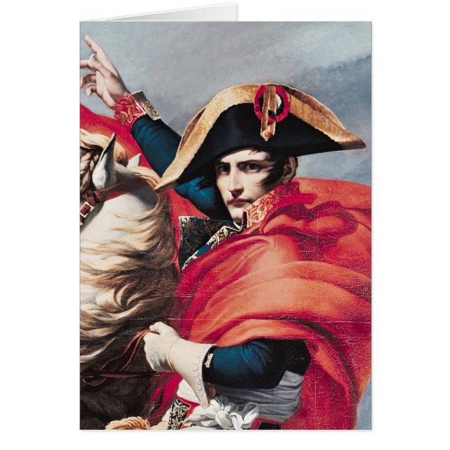 Napoleon som korsar alpernan hälsningskort (Framsidan)