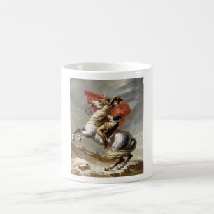Napoleon som korsar alpernan -- Jacques-Louis Kaffemugg