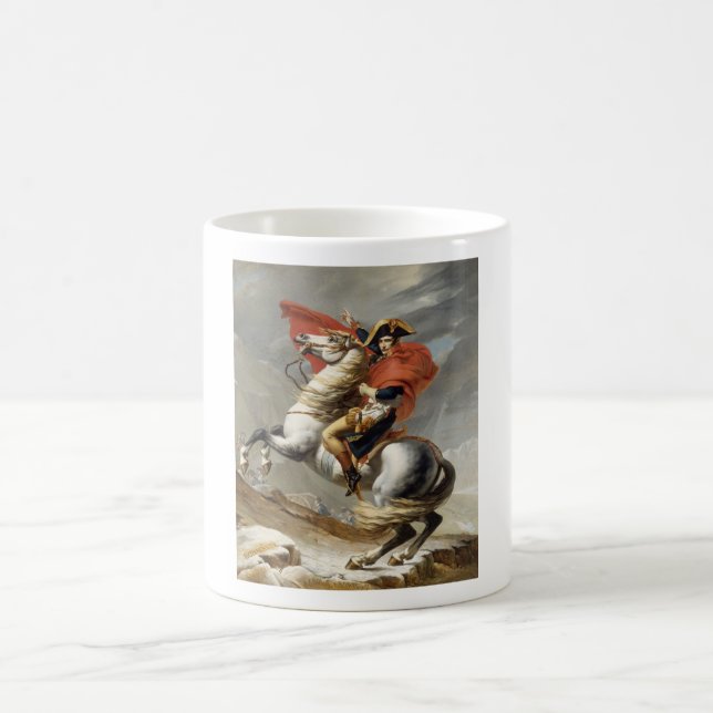 Napoleon som korsar alpernan -- Jacques-Louis Kaffemugg (Center)
