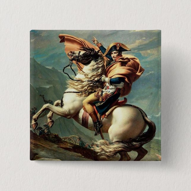 Napoleon som korsar alpernan knapp (Framsida)