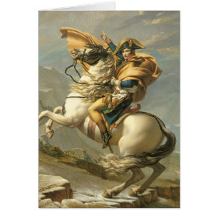 Napoleon som korsar alpernan på Stet Bernard Hälsningskort