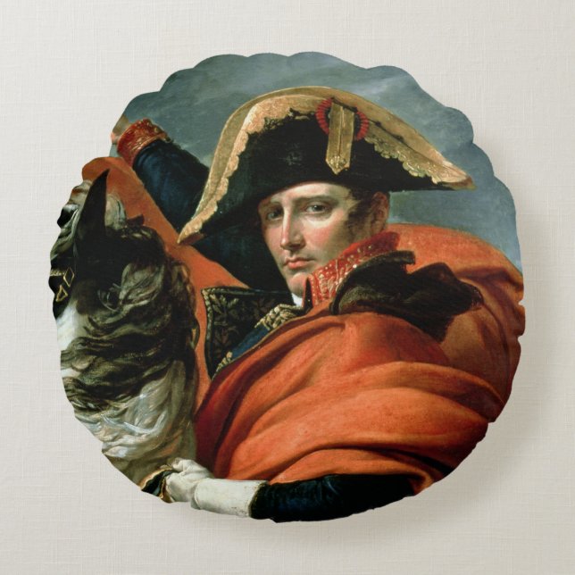 Napoleon som korsar alpernan rund kudde (Framsidan)