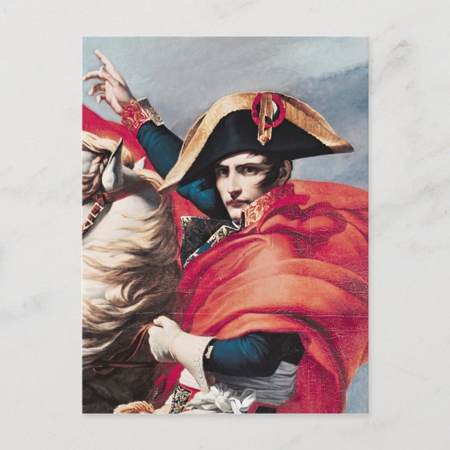 Napoleon som korsar alpernan vykort (Framsida)