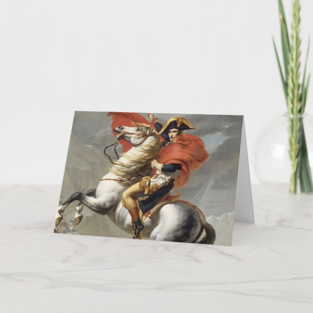 Napoleon som korsar Alpernorna - Jacques-Louis Dav Kort (Framsida)