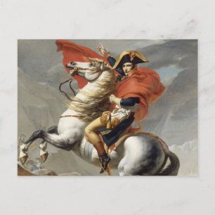Napoleon som korsar Alpernorna - Jacques-Louis Dav Vykort