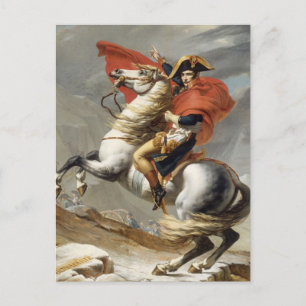 Napoleon som korsar Alpernorna - Jacques-Louis Dav Vykort