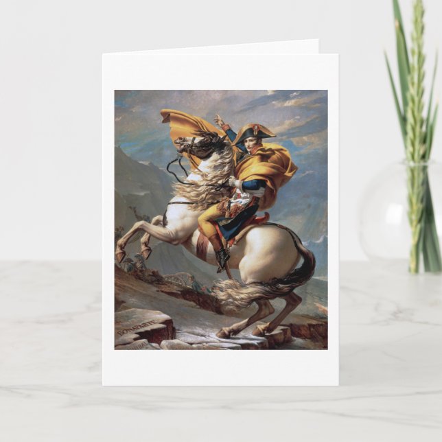 Napoleon som korsar Alpernorna, Jacques-Louis Davi Kort (Framsida)