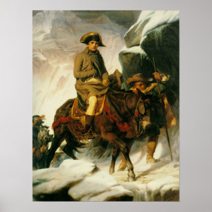 Napoleon som korsar Alpernorna Poster