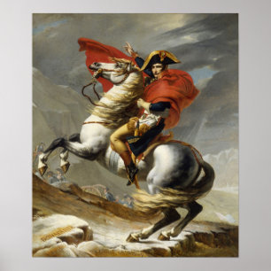 Napoleon som korsar Alpernorna Poster