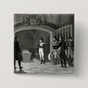 Napoleon som mediterar för graven knapp