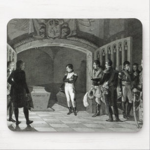 Napoleon som mediterar för graven musmatta