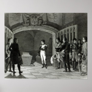 Napoleon som mediterar för graven poster