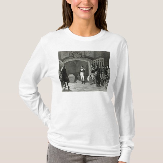 Napoleon som mediterar för graven tee (Framsida)