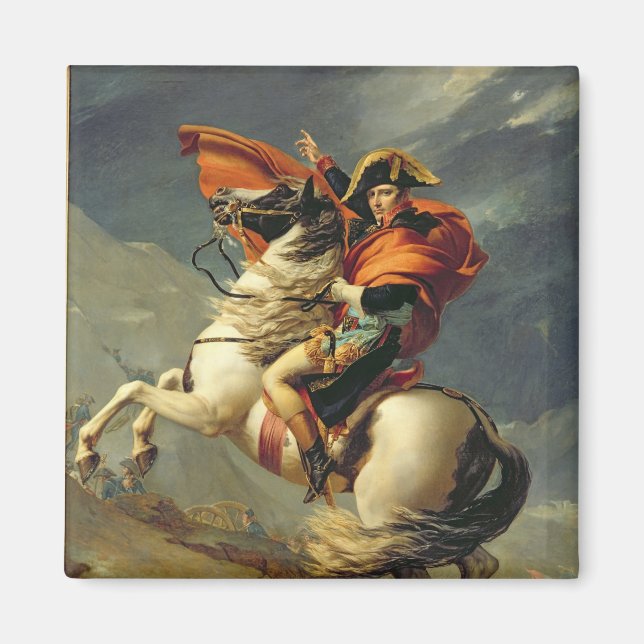 Napoleon som passerade Alpernorna den 20 maj 1800 Magnet (Framsidan)