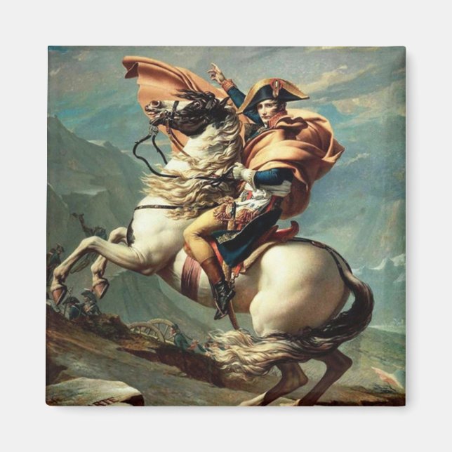 Napoleon som passerar Alpernorna Magnet (Framsidan)