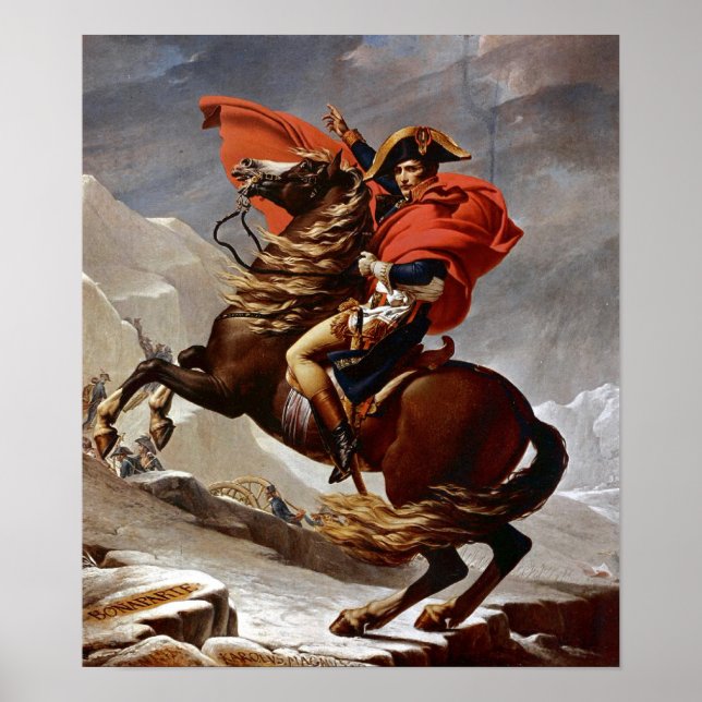Napoleon som passerar Alpernorna Poster (Framsidan)