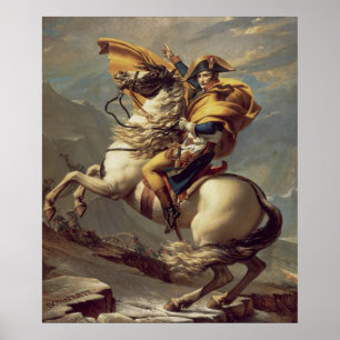 Napoleon som passerar Alpernorna Poster