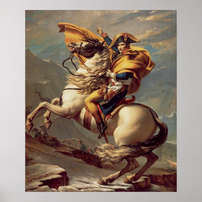 Napoleon som passerar Alpernorna Poster (Framsidan)