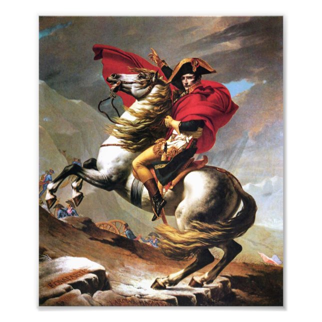 Napoleon som passerar Alpernorna Skriv ut Fototryck (Framsidan)
