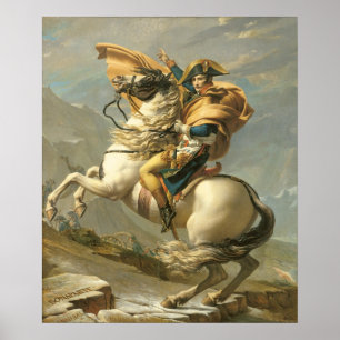 Napoleon som passerar Alpernorna vid St Bernard Poster