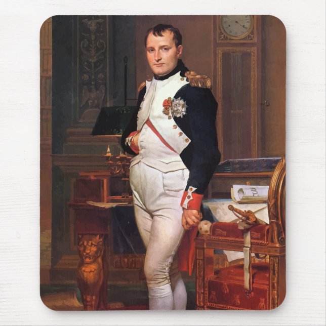 Napoleon som poserar i hans studie musmatta (Framsidan)