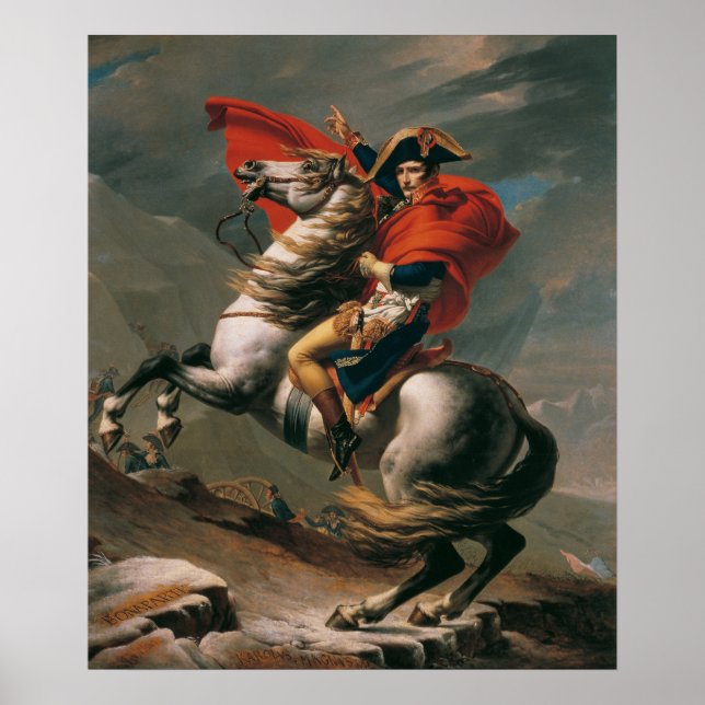 Napoleon vid St. Bernard Pass Poster (Framsidan)
