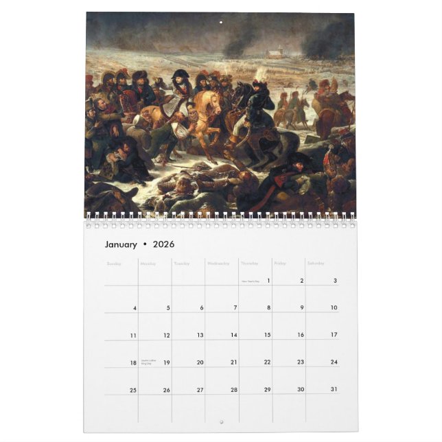 Napoleonic krigkalender kalender (Jan 2026)