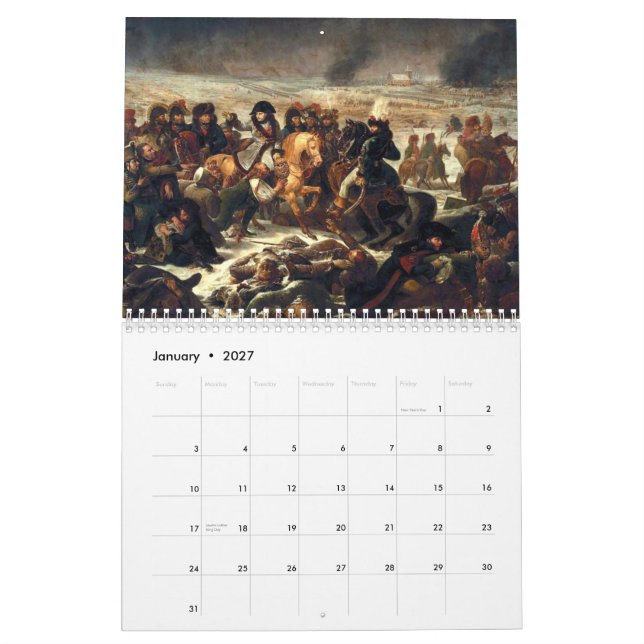 Napoleonic krigkalender kalender (Jan 2027)
