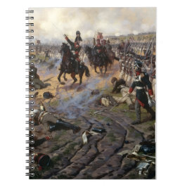 Napoleonic Wars Painting French troops advancing Anteckningsbok
