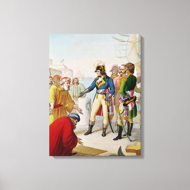 Napoleons avstigning i Alexandria Canvastryck (Framsida)