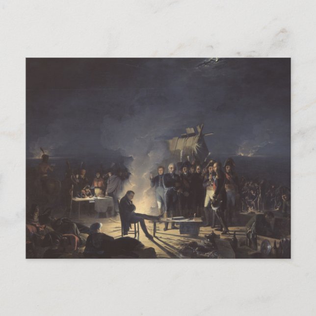Napoleons Bivouac före Wagram Vykort (Framsida)
