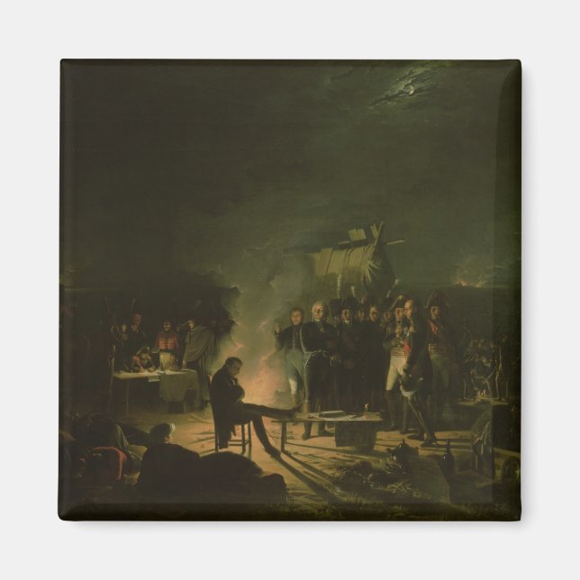 Napoleons Bivouak I om slaget vid attlefield Magnet (Framsidan)
