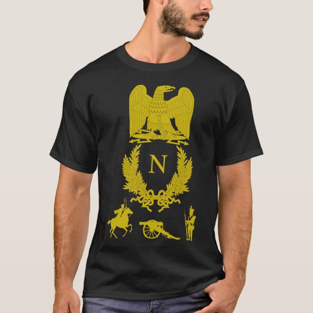 Napoleons emblem Bonaparte - Militär historia De T Shirt (Framsida)